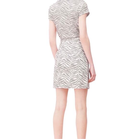 Rebecca Taylor La Vie Ziger Denim Mini Skirt in Cream Combo Beige White Size 24 - Picture 8 of 8